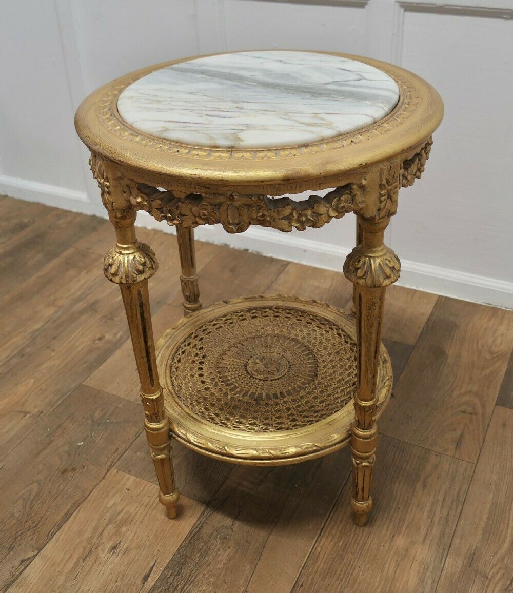 A Superb French 19th Century Gilt Salon Table photo for sale