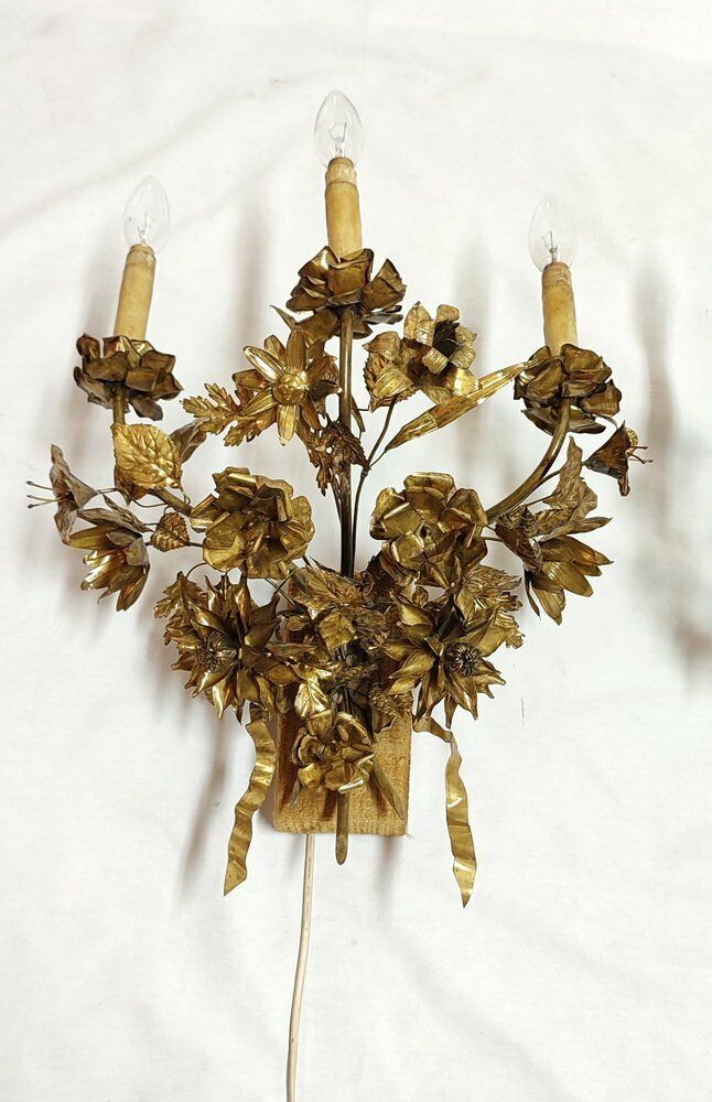 Brass Wall Lamps, France, 1960s, Set Of 2 photo Lighting