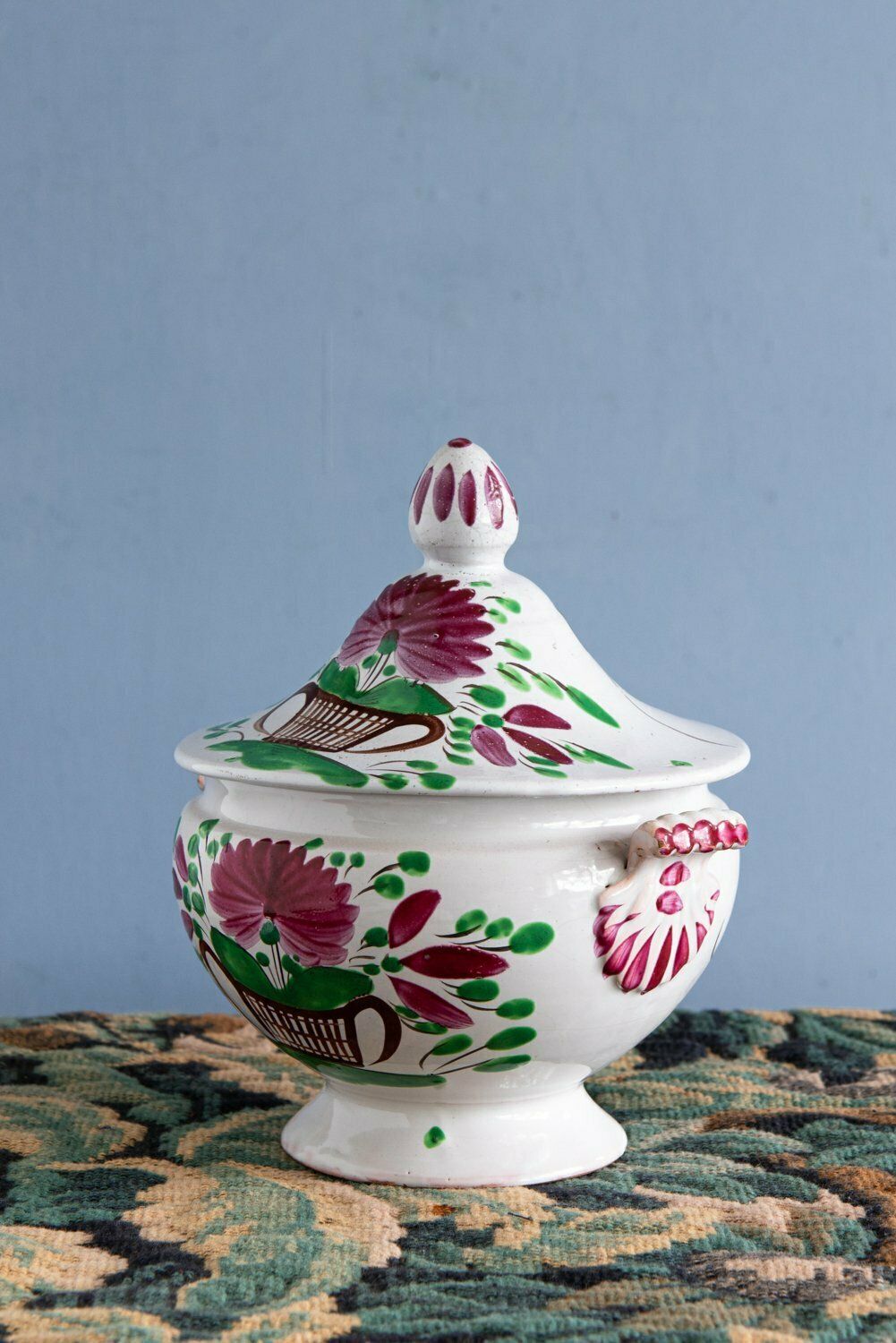Les Islettes Faience, Basket Of Flowers Tureen, Early 19th Century photo Home Decor