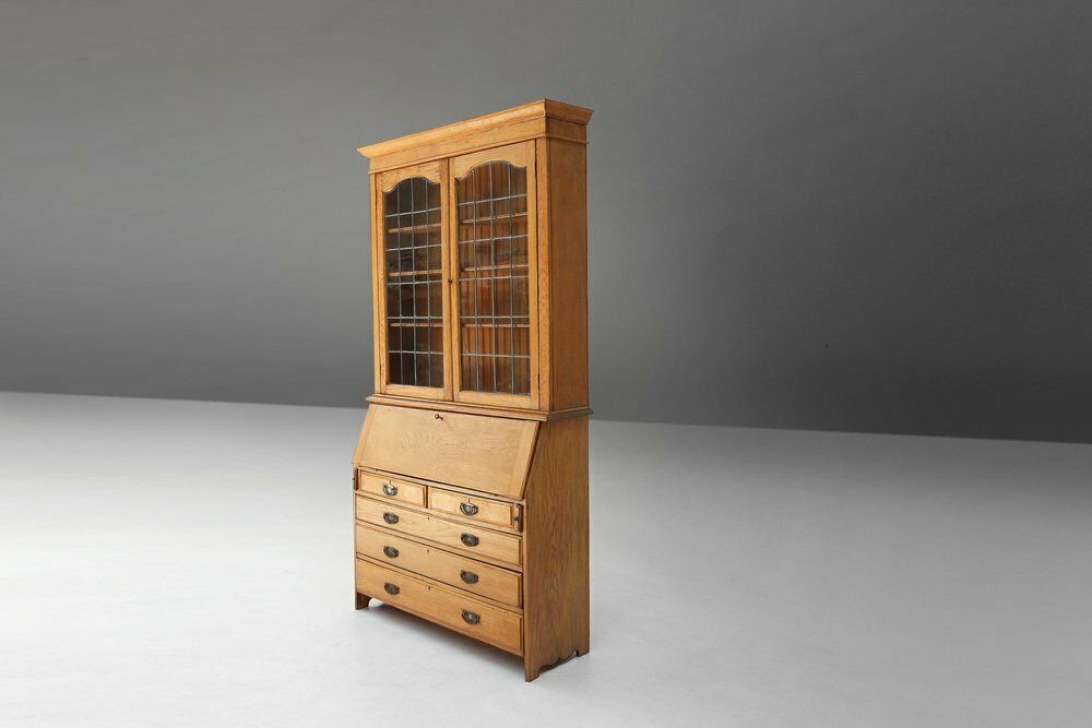 English Arts And Crafts Secretary Bookcase, 1910s photo Furniture