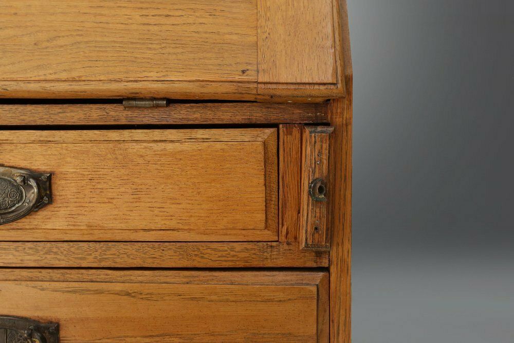English Arts And Crafts Secretary Bookcase, 1910s photo vintage