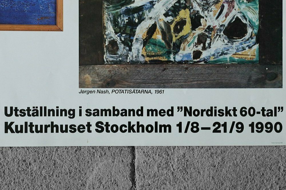 Nordiskt 60 Tal Kulturhuset Stockholm Exhibition Poster, 1990 photo 278.0
