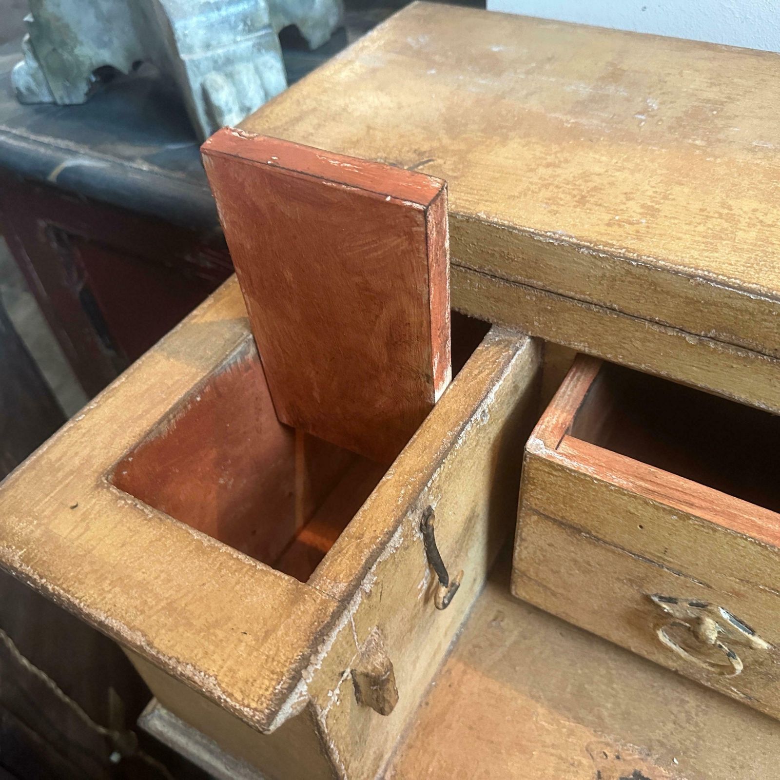Late 19th Century Louis Philippe Orange Lacquered Wood Italian Secretaire photo buy