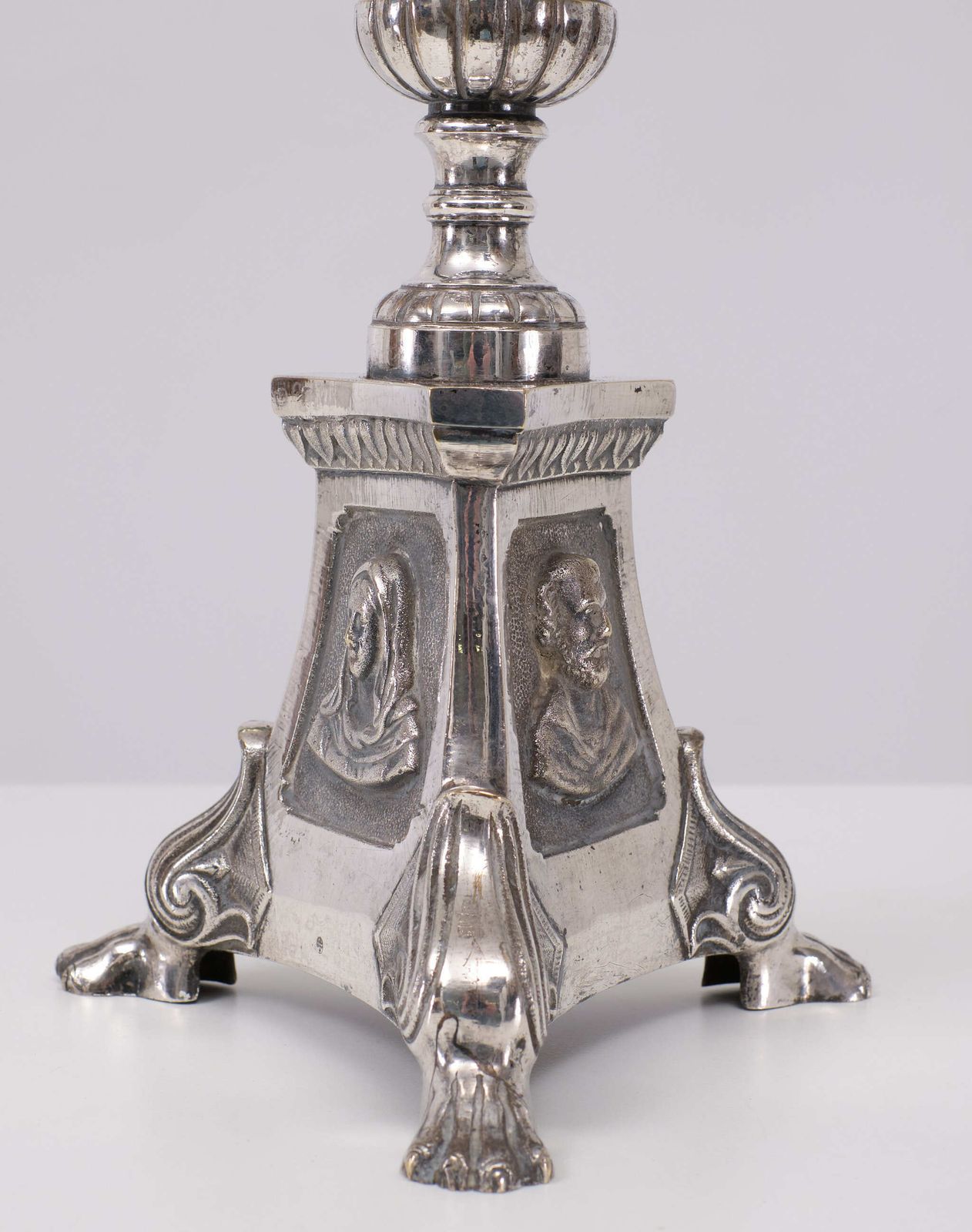 photo furniture Antique Silver Plated France Church Candle Sticks 1850s