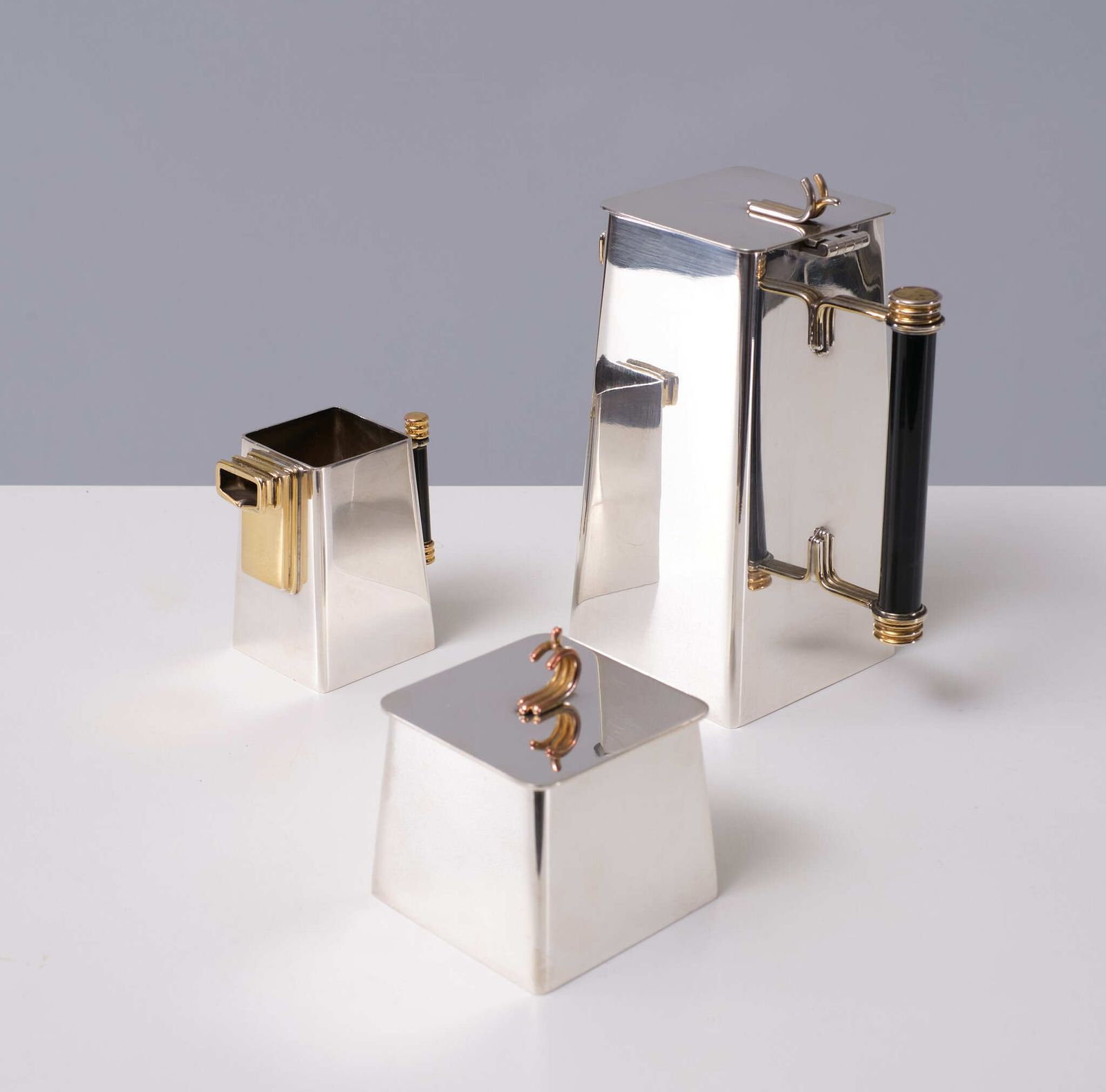 Art Deco Verzilverd Theeservies – Frankrijk