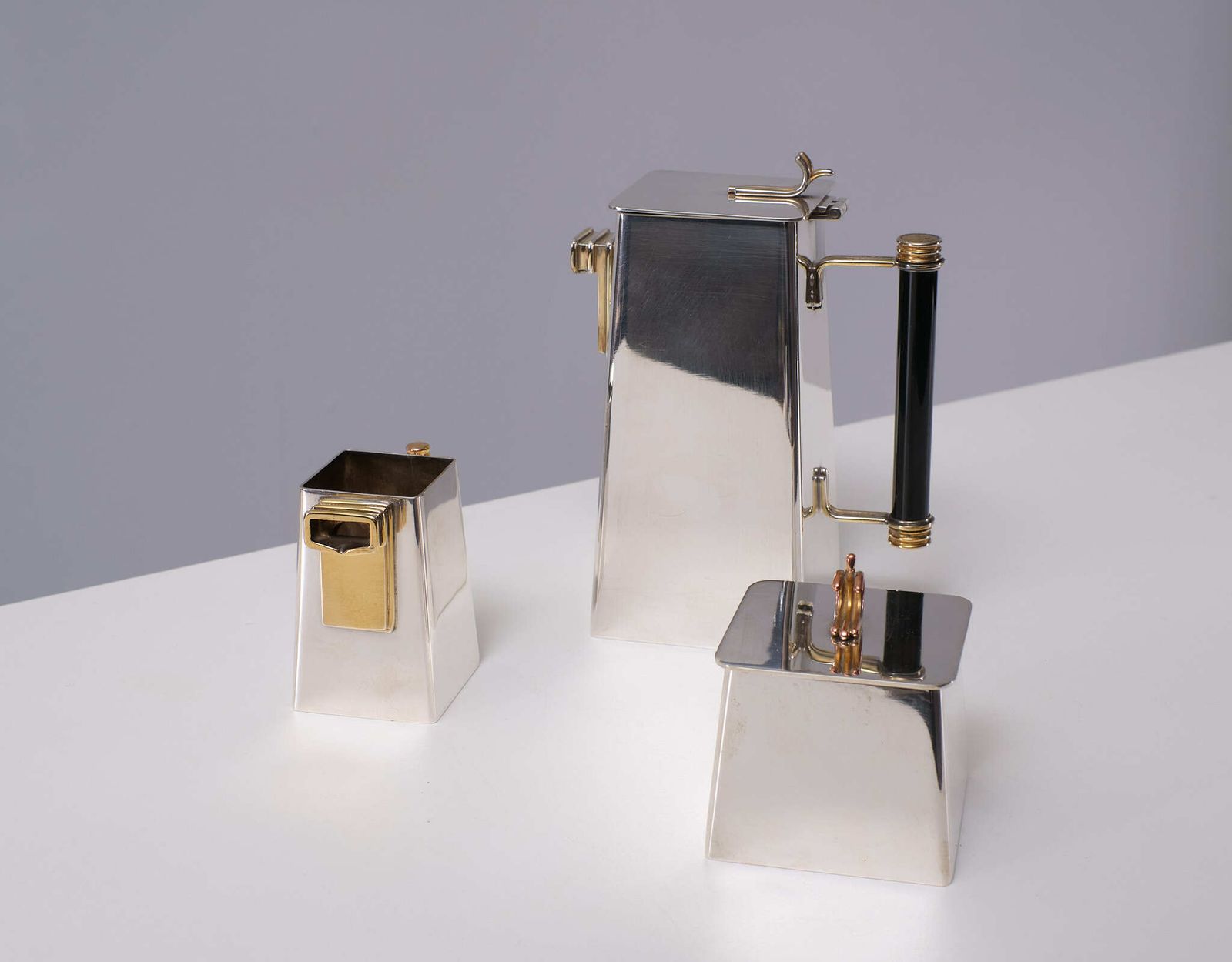 Art Deco Verzilverd Theeservies – Frankrijk photo Woonaccessoires
