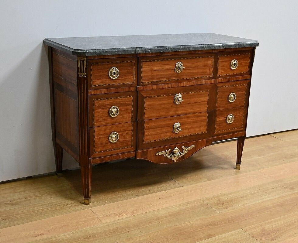 Important Louis XVI – 18th Century Writing Chest Of Drawers photo furniture