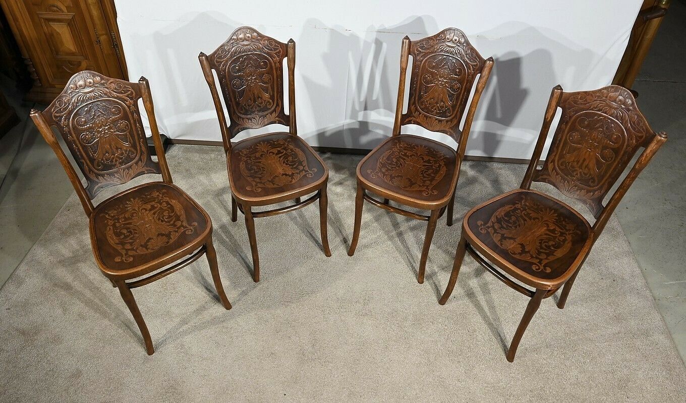 Suite Of Four Chairs N°67 By Jacob & Josef Kohn – 1900