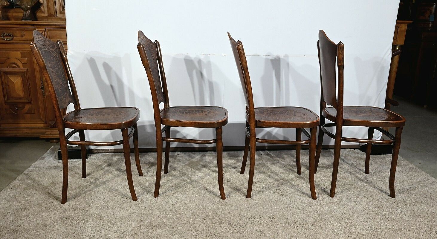 Suite Of Four Chairs N°67 By Jacob & Josef Kohn – 1900 photo Furniture