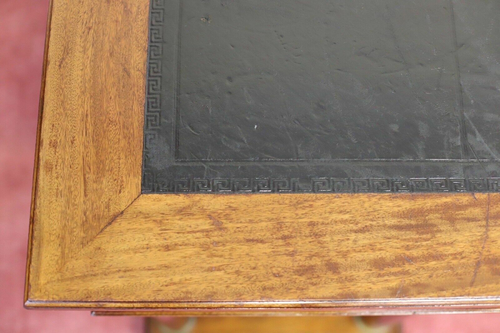 Fine French Empire Style Mahogany Twin Pedestal Desk photo vintage