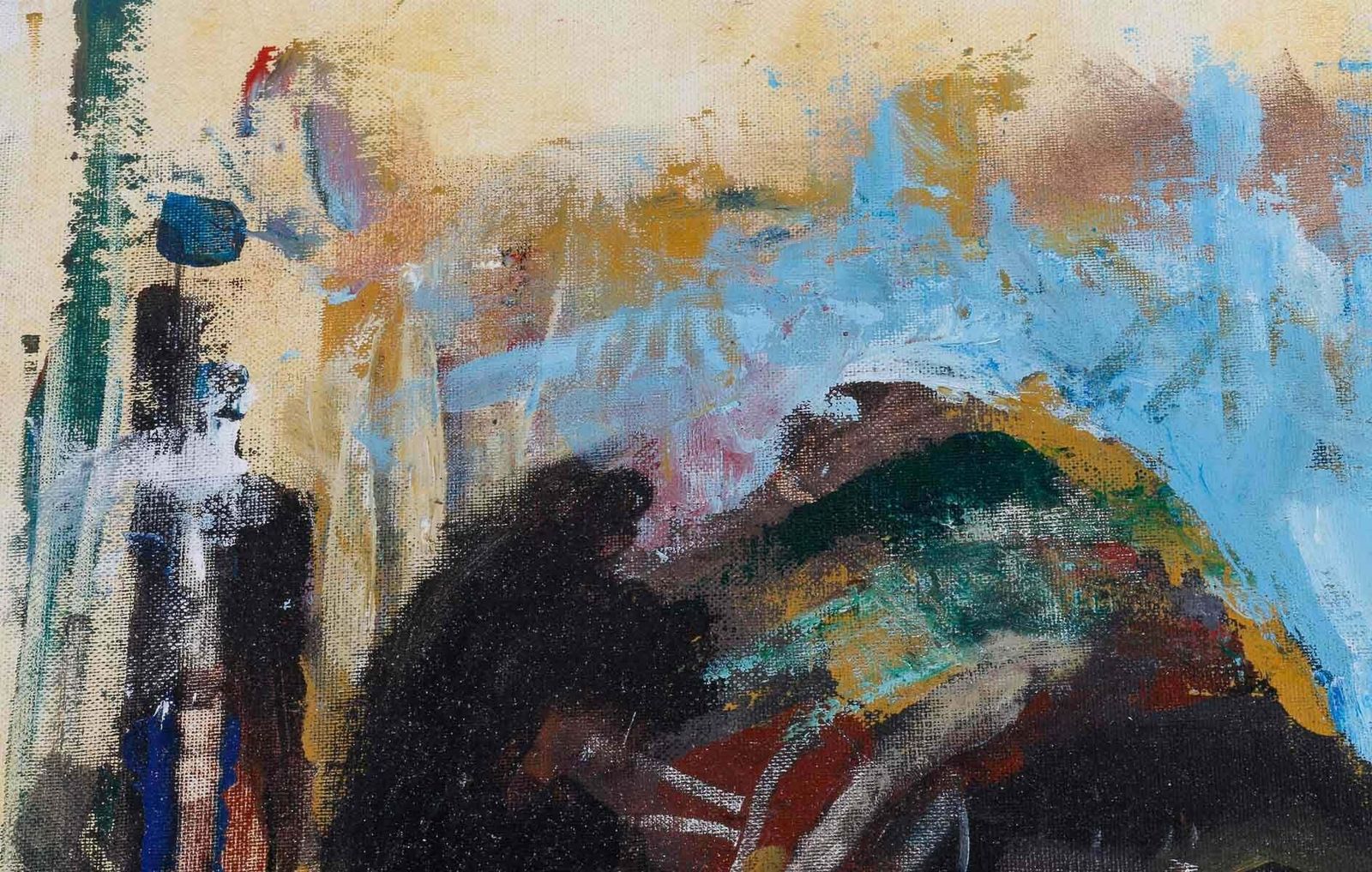 Painting Of An African Mask By Yves Farbos. photo vinterior