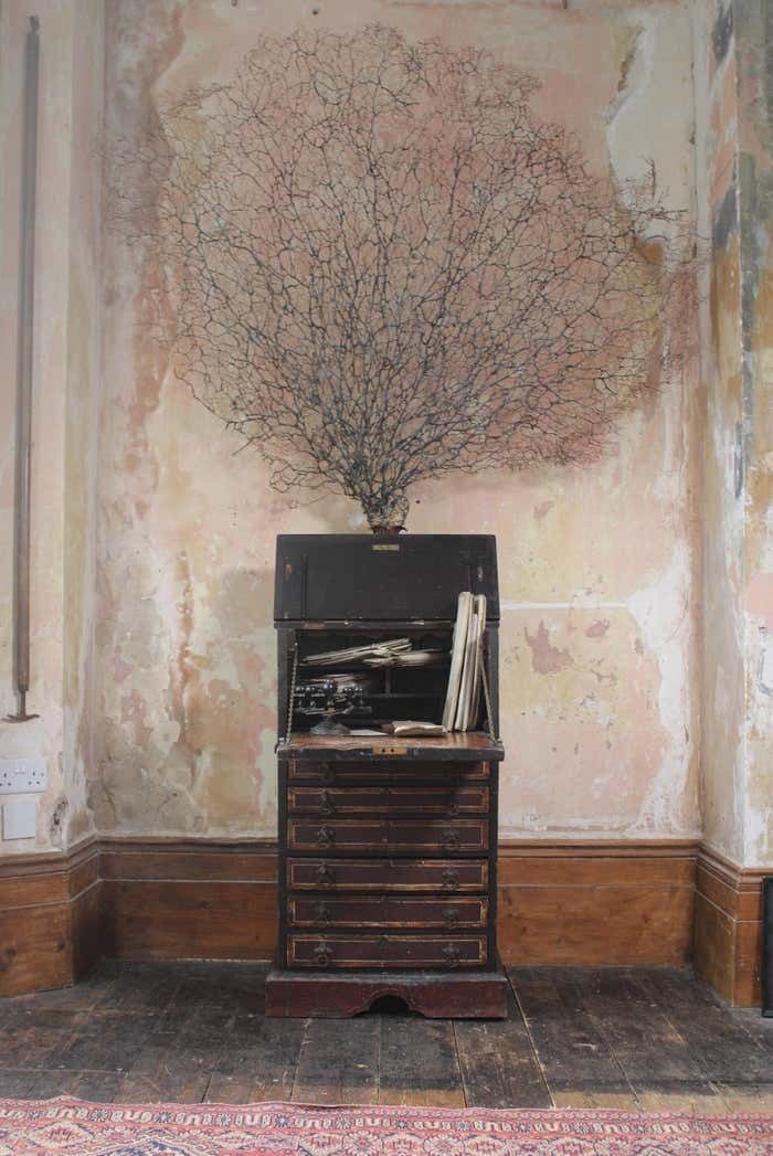 photo buy Late 19th Century Unusual Aesthetic Movement Painted Clerks Desk