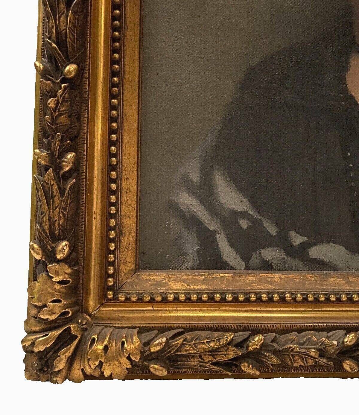 Oil On Canvas "Portrait Of A Woman" By Dequene Albert 20th Century photo 543.96