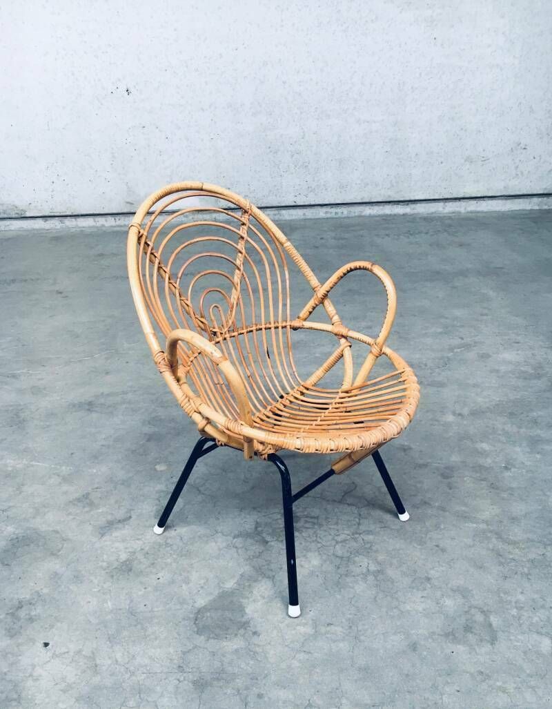 800.0 Paar Rotan Loungestoelen Uit De Jaren 1960 Van Rohe Noordwolde photo