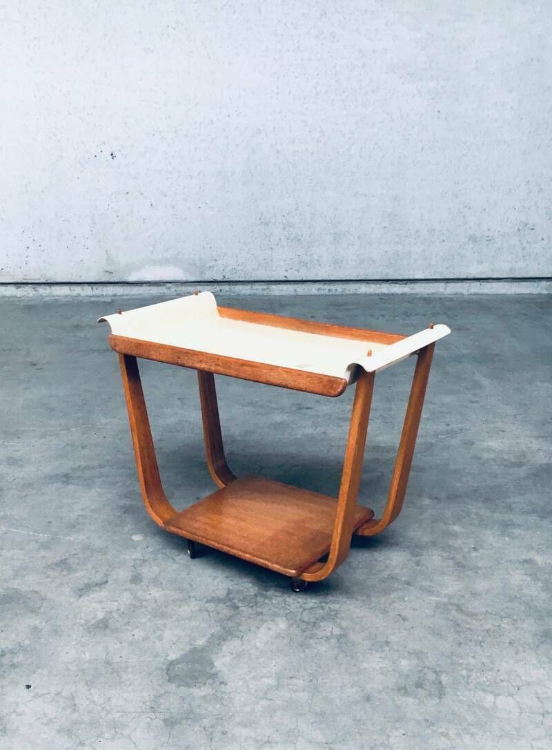 photo furniture 1950's "Rolo" Pb31 Tea Trolley By Cees Braakman For Pastoe