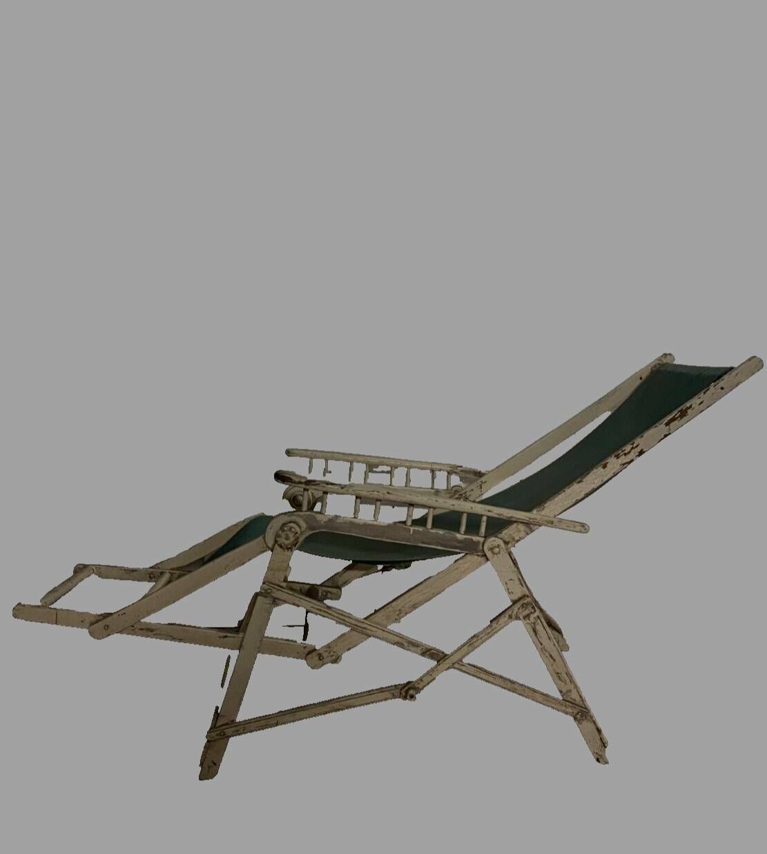 Pair Of Old 20th Century Lacquered Wood Deckchairs photo Furniture