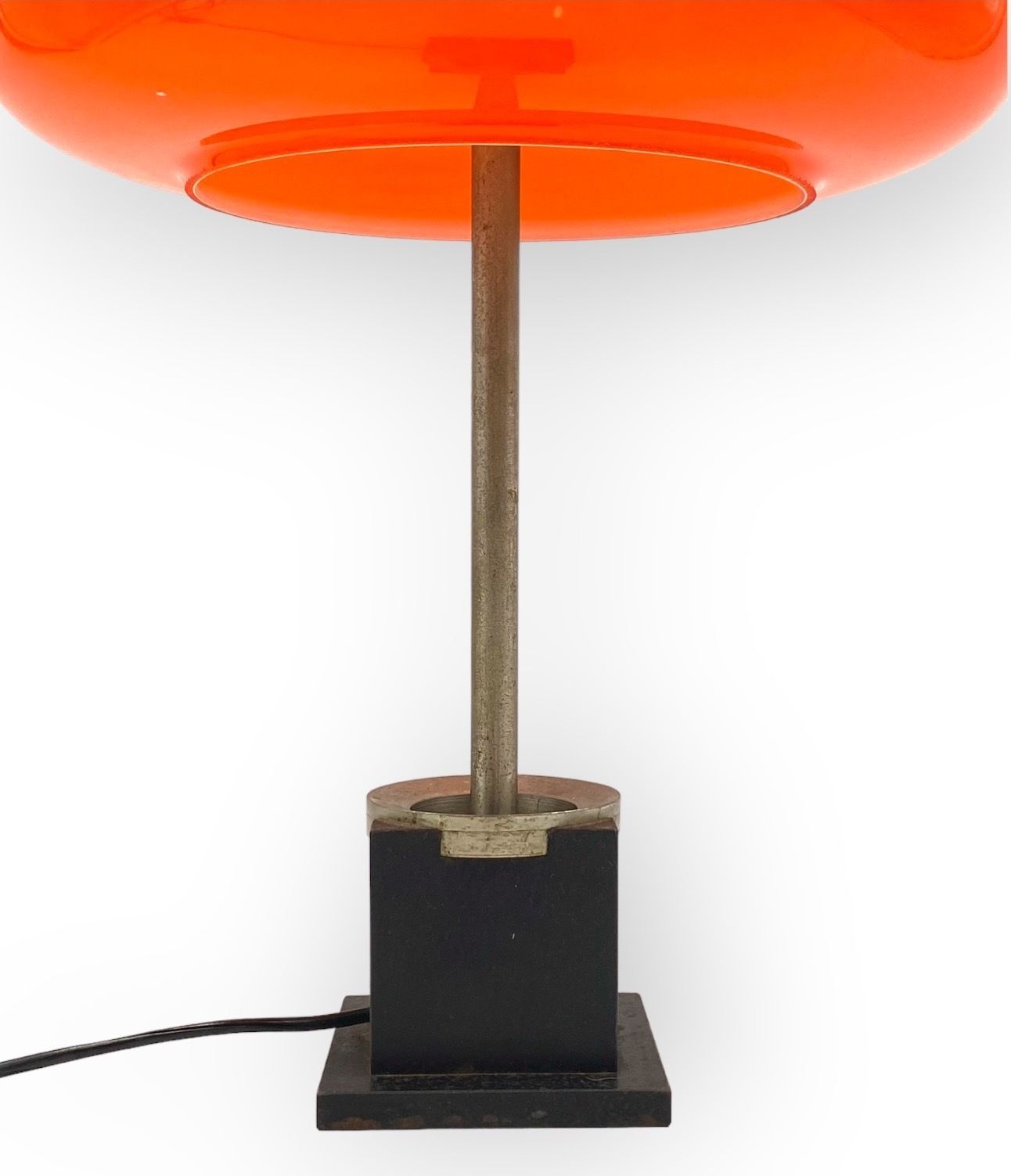 Oscar Torlasco, Orange Glass Table Lamp, Prod. Lumi, 1960 Ca. photo 1500.0