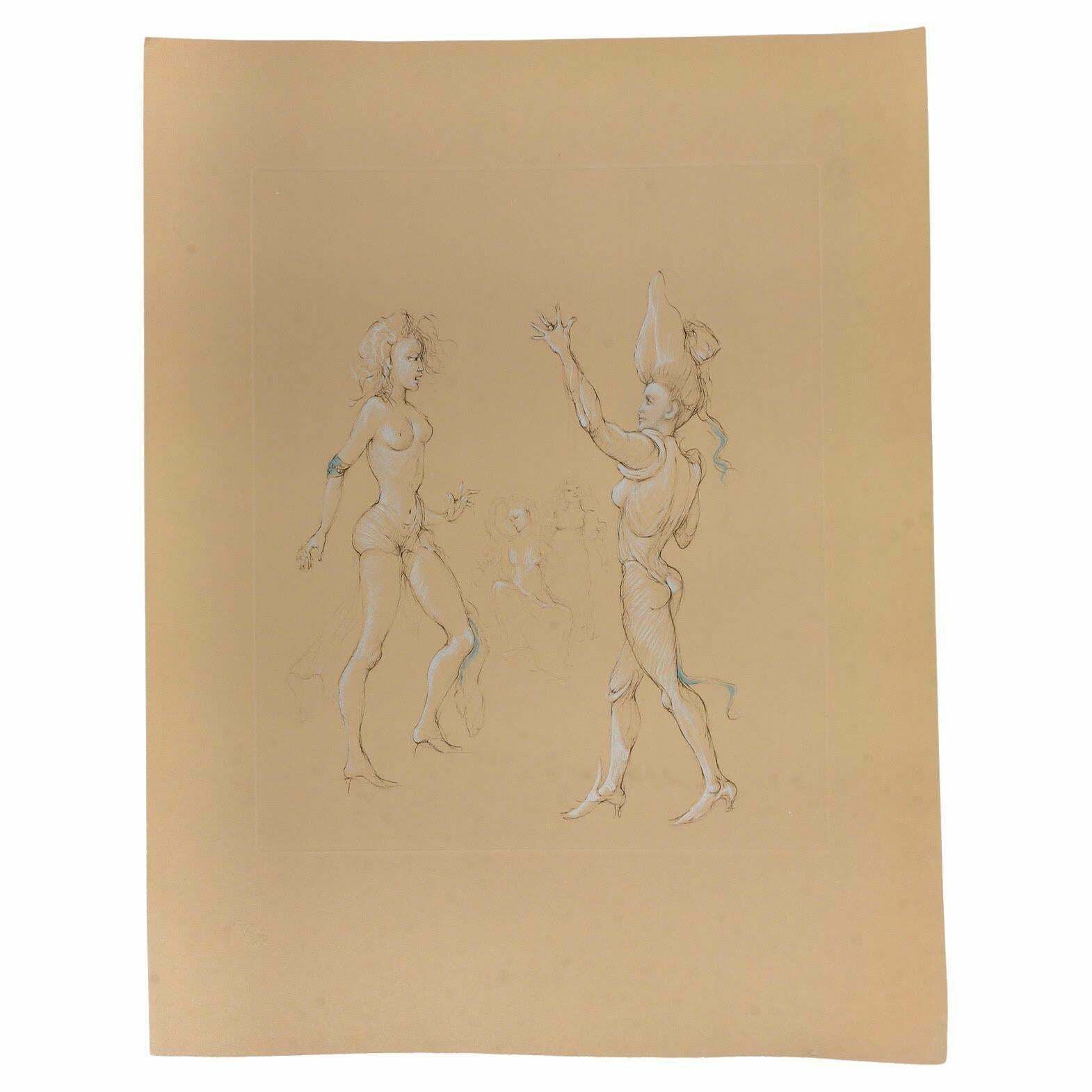 Lithograph By Léonor Fini, Xxth Century.