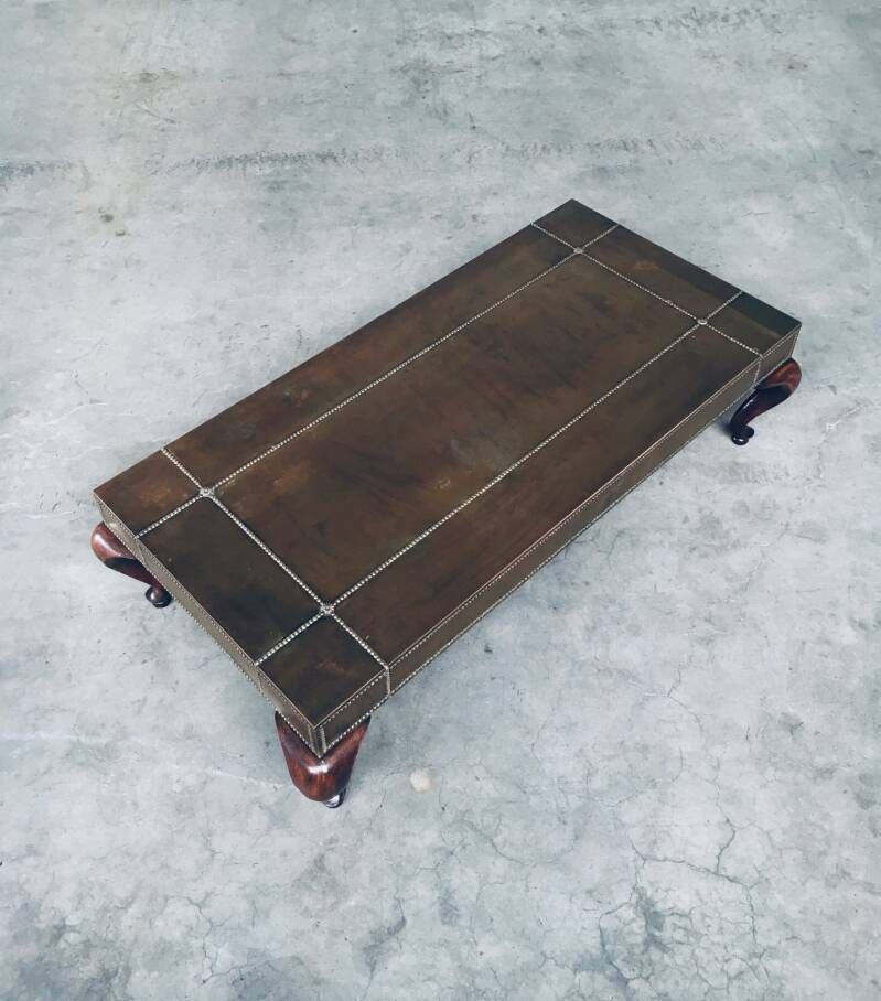 1650.0 Eclectische Salontafel In Messing, Frankrijk, Ca. Jaren 1960 photo