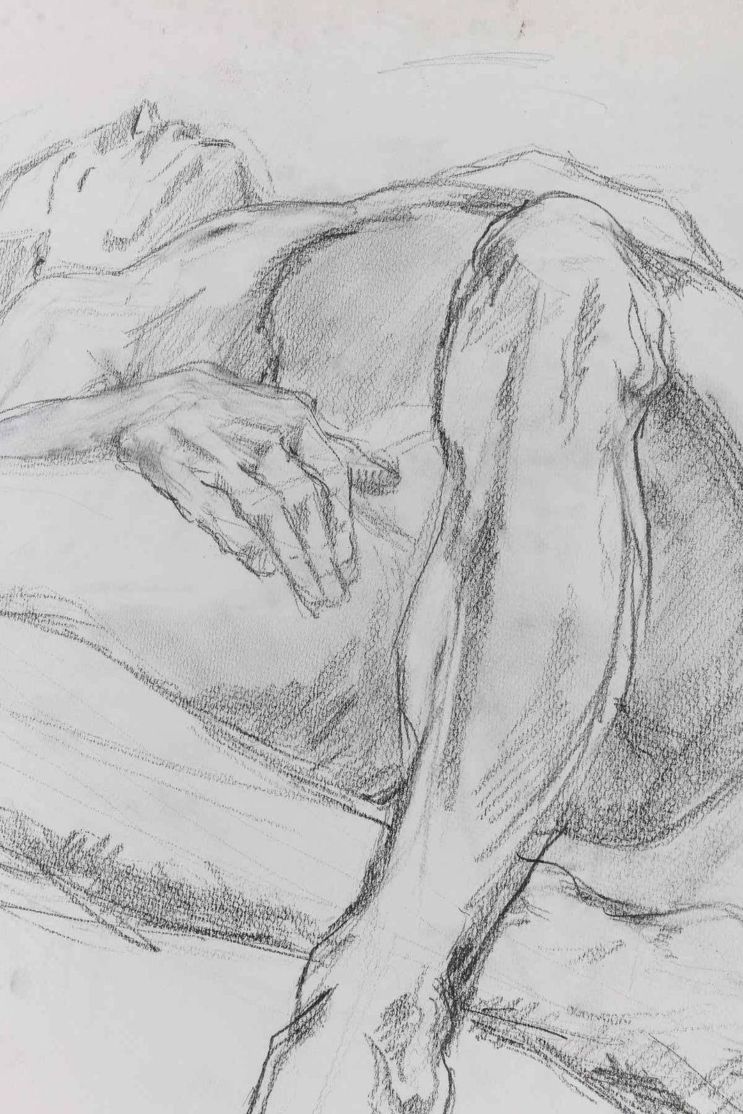 Drawing On Paper, Study Of A Nude Man, 20th Century. photo 716.0