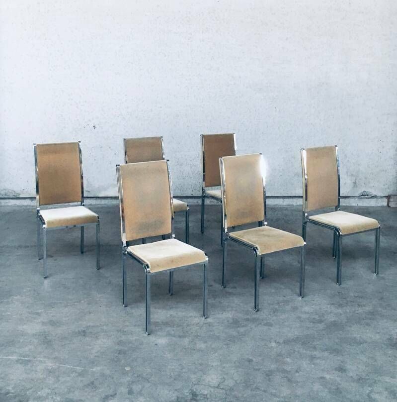 2200.0 Hollywood Regency Style Dining Chair Set By Romeo Rega, Italy 1970's photo