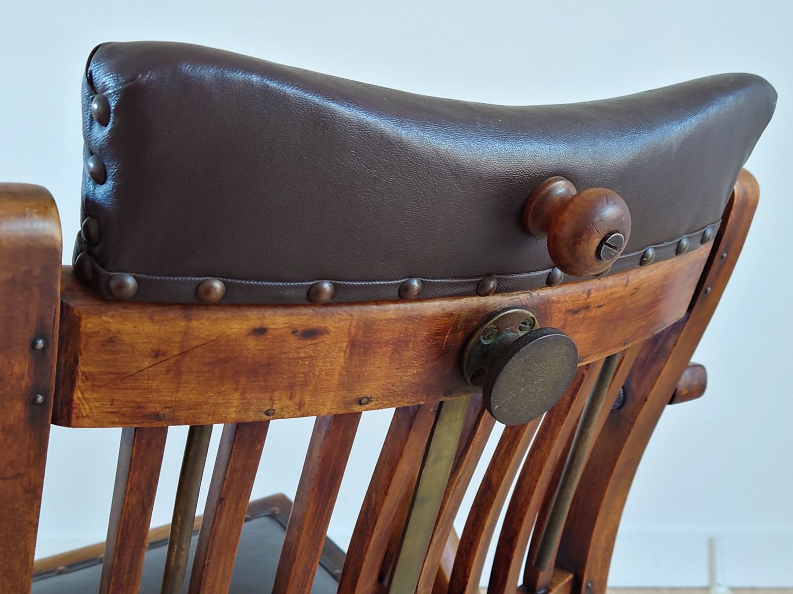 Campaign Chair With Adjustable Upholstered Headrest Circa 1890 X1 photo vintage