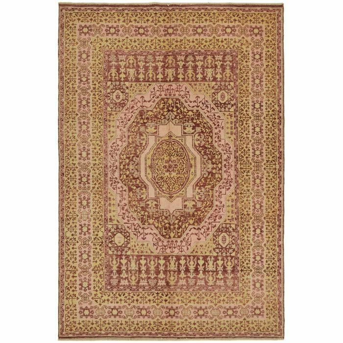 5x8 Beige Oushak Vloerkleed   44459, 2010s