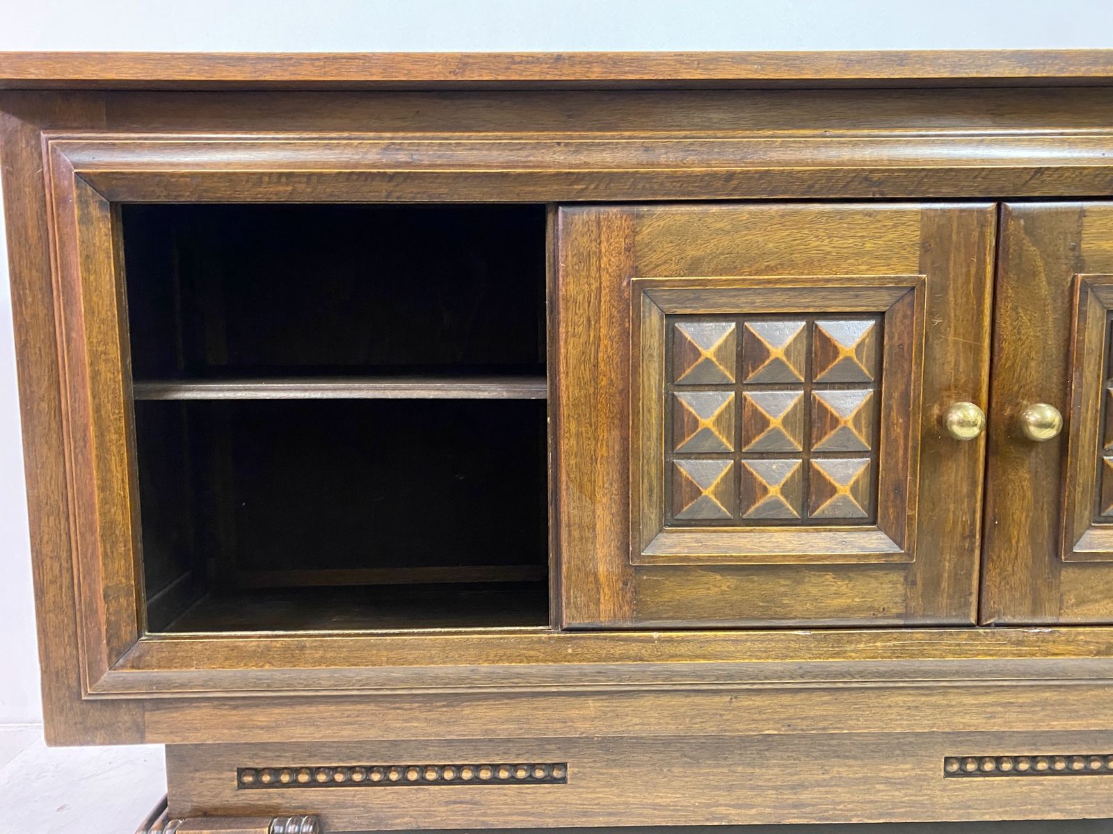 French 1940s Brutalist Oak Sideboard photo for sale