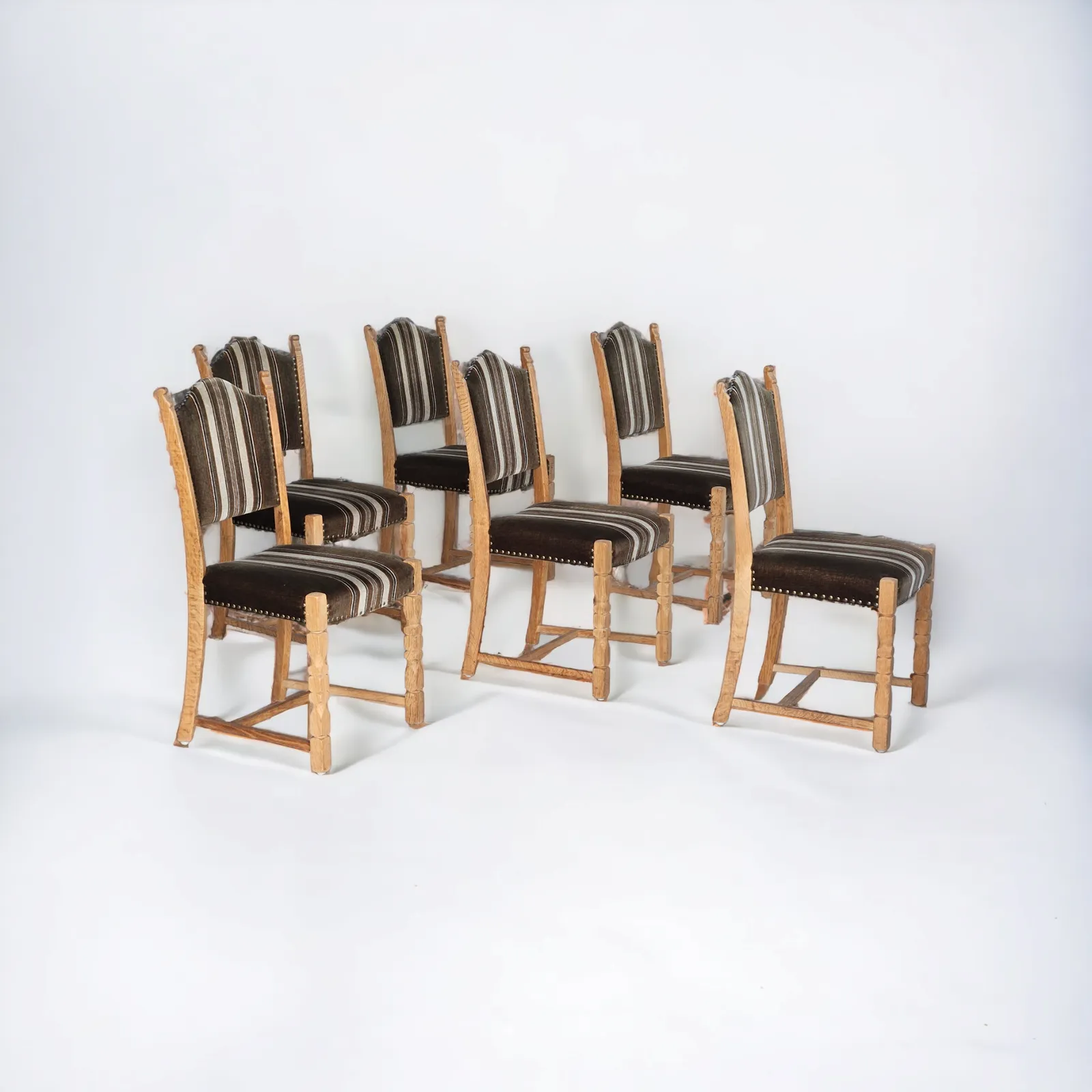 1970s, Set 6 Pcs Of Danish Dinning Chairs, Original Good Condition.