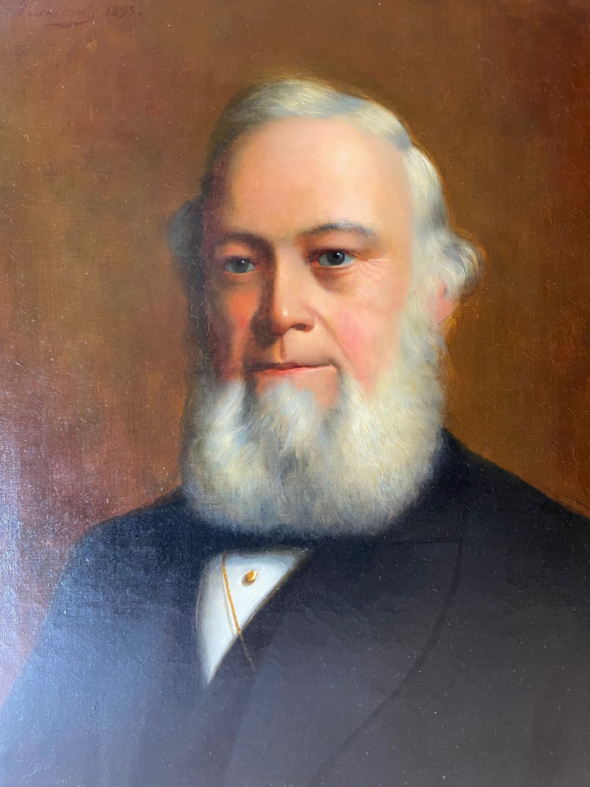 Oil Painting   Portrait Of A 19th Century Bearded Gentleman photo for sale