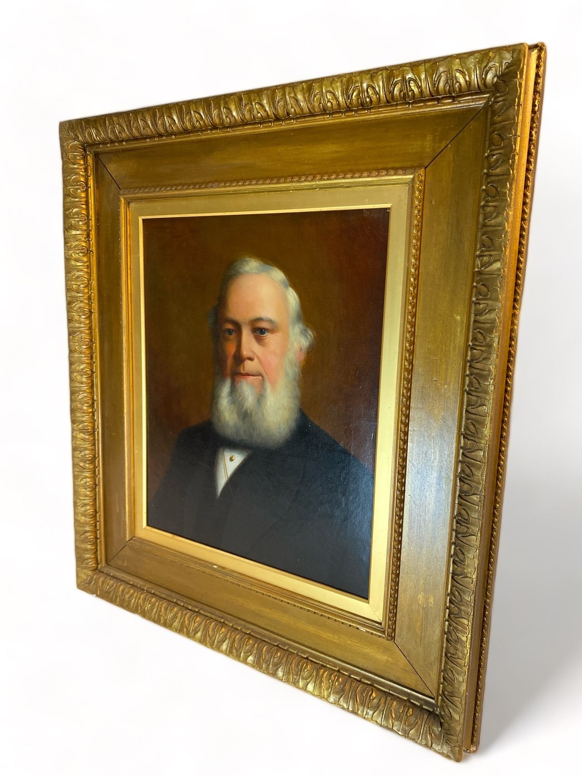 Oil Painting   Portrait Of A 19th Century Bearded Gentleman photo vinterior