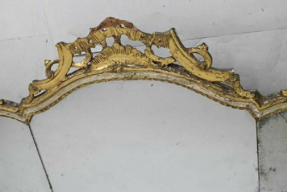 George II Carved Giltwood Chimney Piece Mirror photo Home Decor