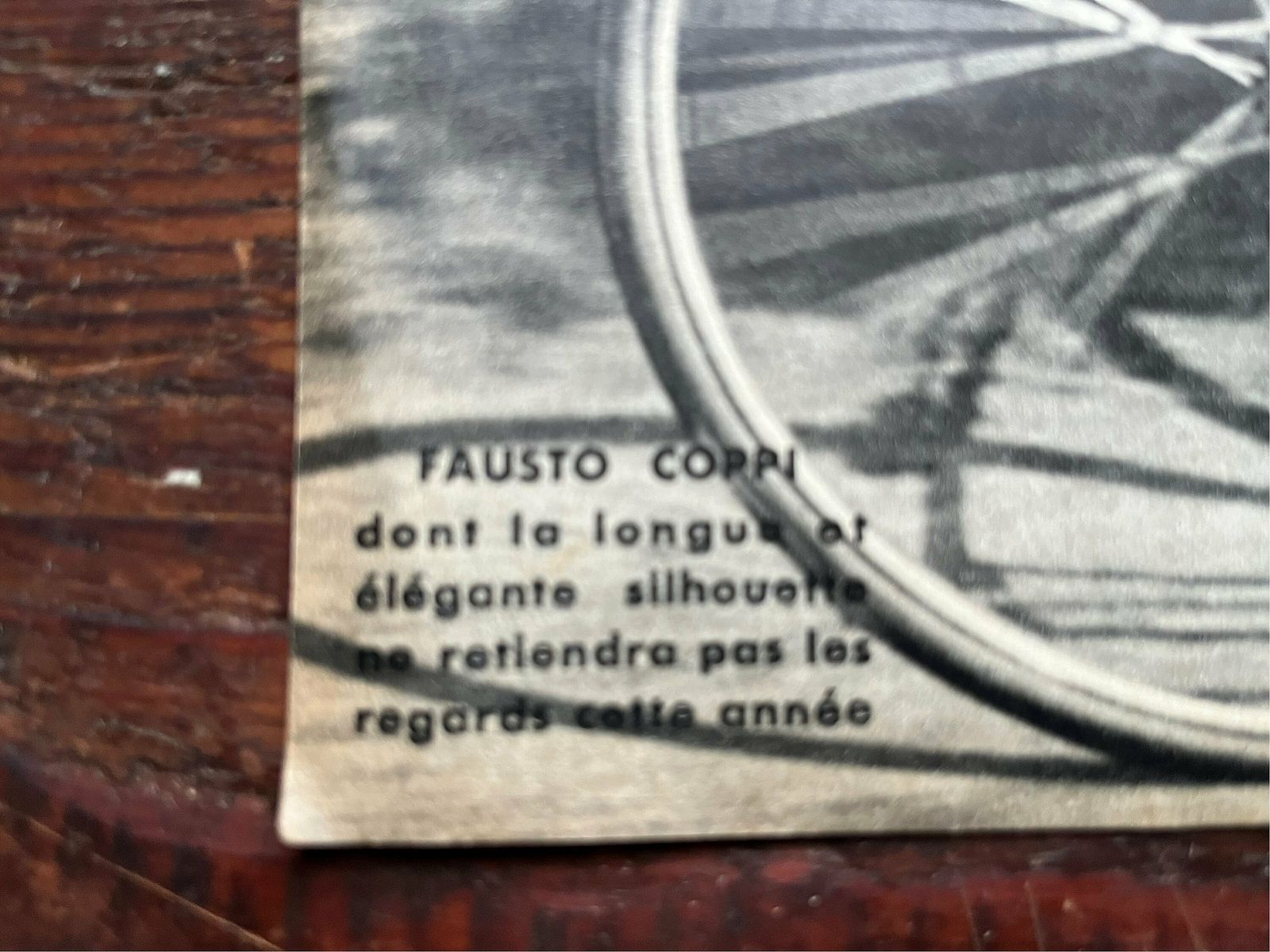 1950 Fausto Coppi / Bianchi Original Vintage Cycling Print photo 135.0