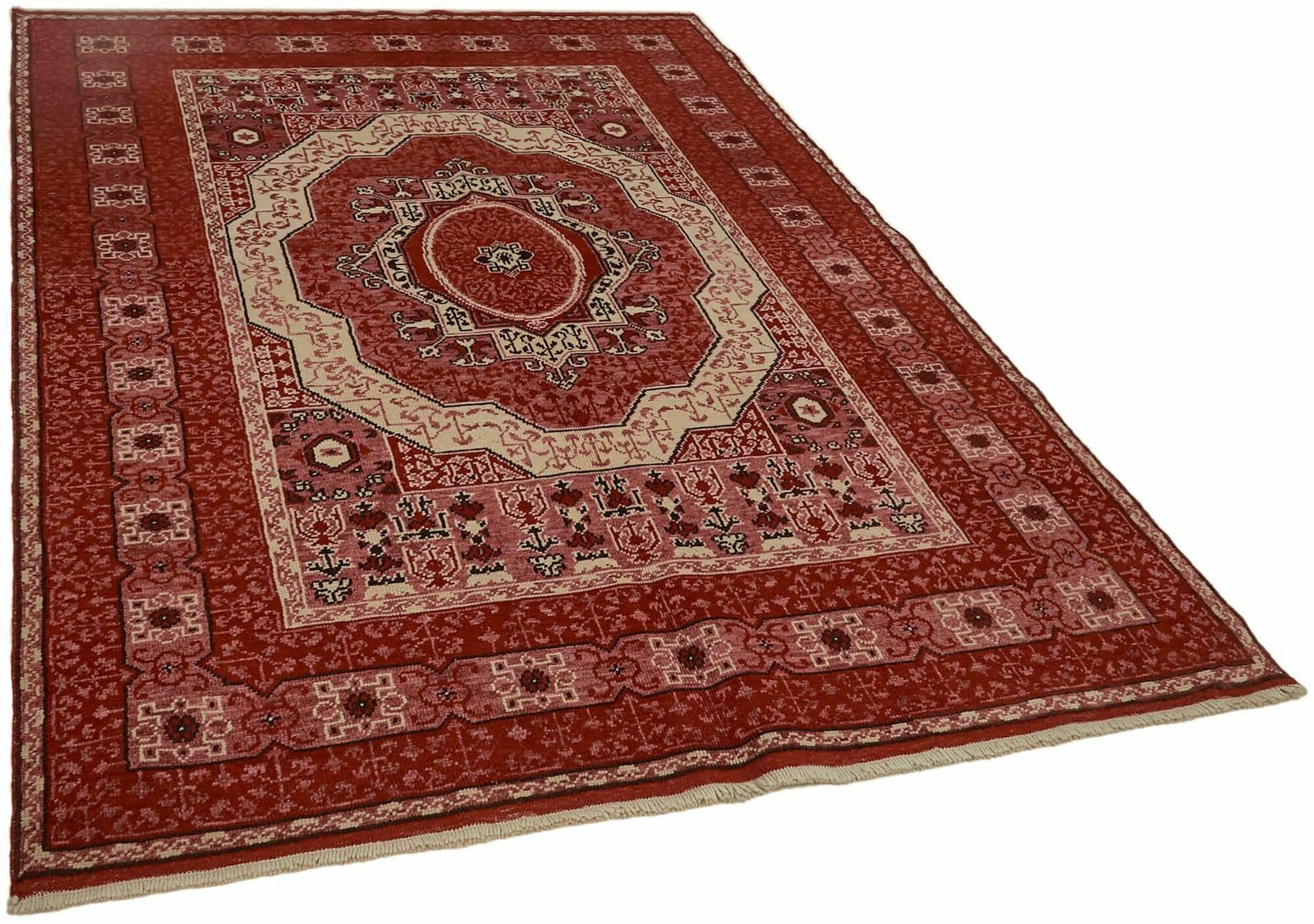 6x8 Red Oushak Rug, Oriental photo furniture