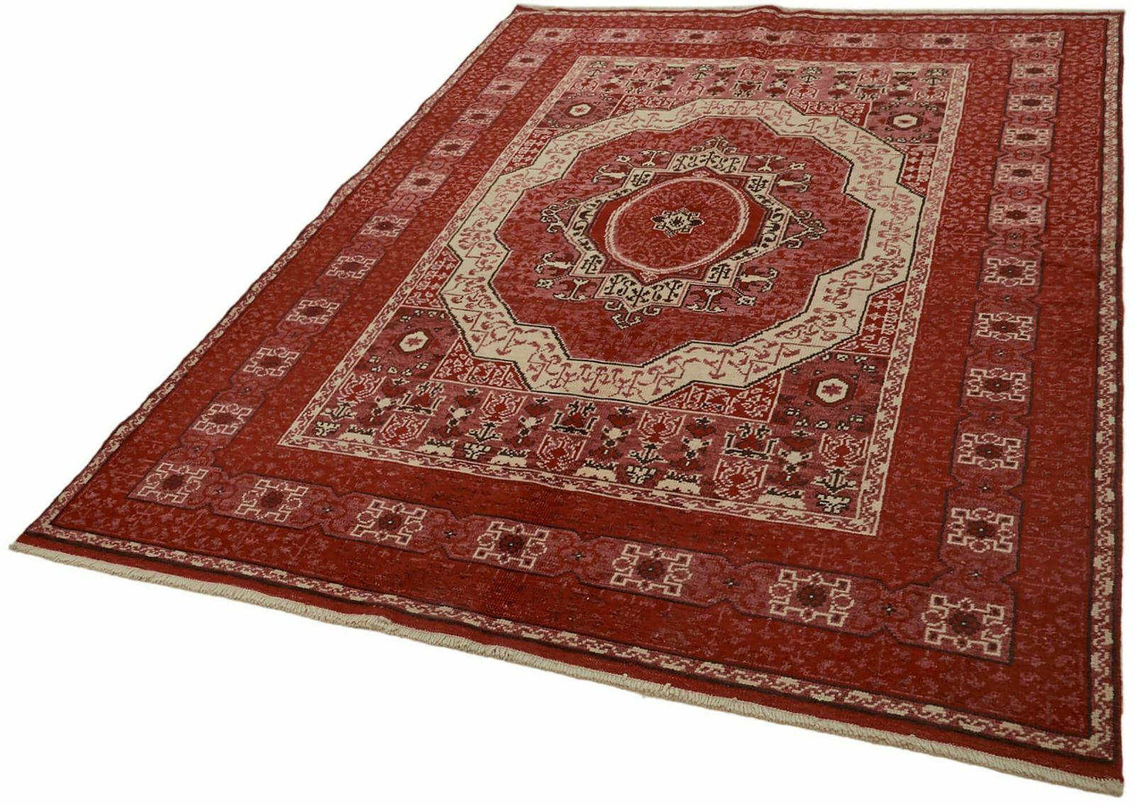 6x8 Red Oushak Rug, Oriental photo for sale