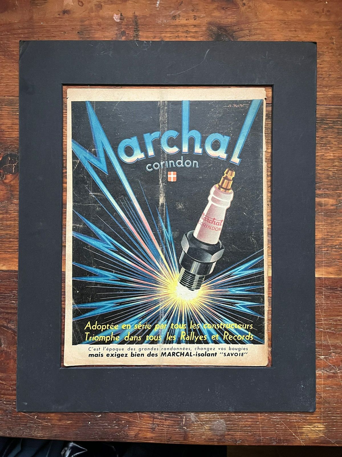 Vintage Marchal French Advertisement C1953 photo for sale