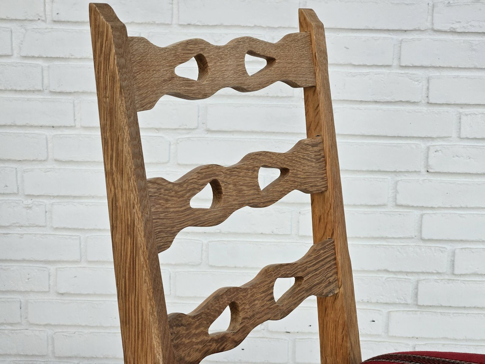 1970s, Set 6 Pcs Of Danish Dinning Chairs, Original Good Condition, Furniture Wool. photo vinterior