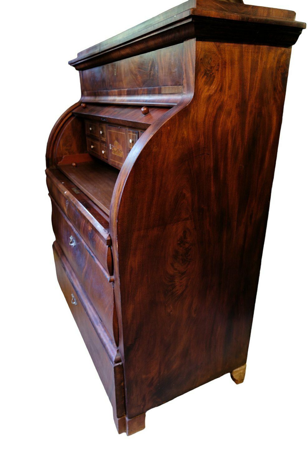 Chatol In Mahogany With Four Drawers & Intarsia From 1820s photo Furniture