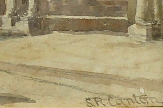 Watercolour By Susan Ruth Canton. Village Street Scene photo for sale