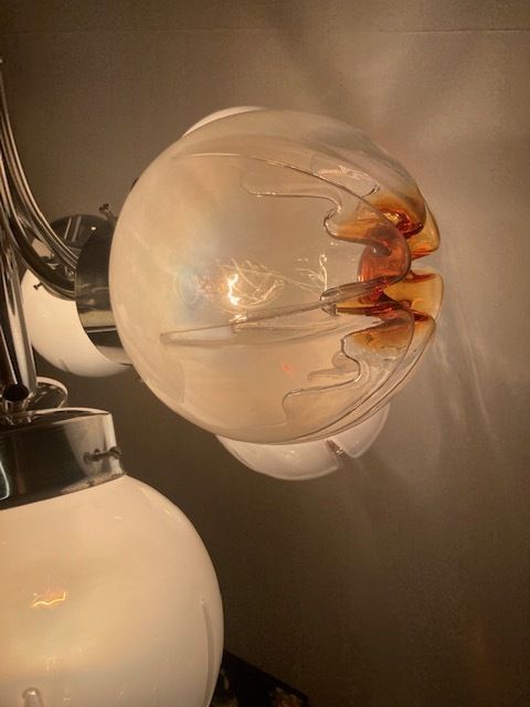 Large 1970s Mazzega Design Chandelier, 12 Lights. Modern Antiques photo Lighting