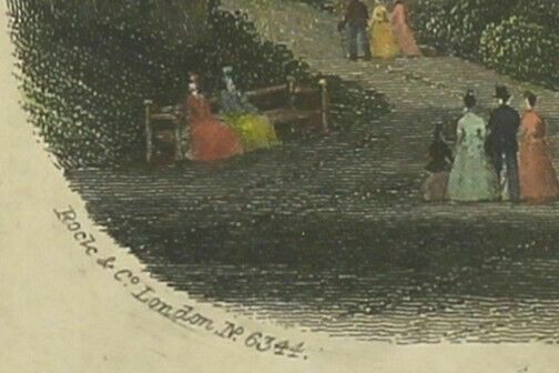 Vignette Engraving Titled North Battery Hill & Belle Vue Park Estate, Lowestoft photo for sale