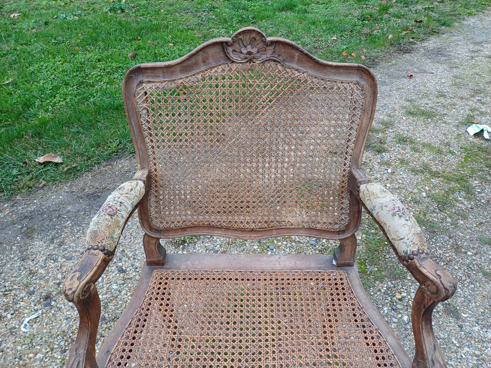Louis Philippe Armchair Wood And Cannage photo Furniture