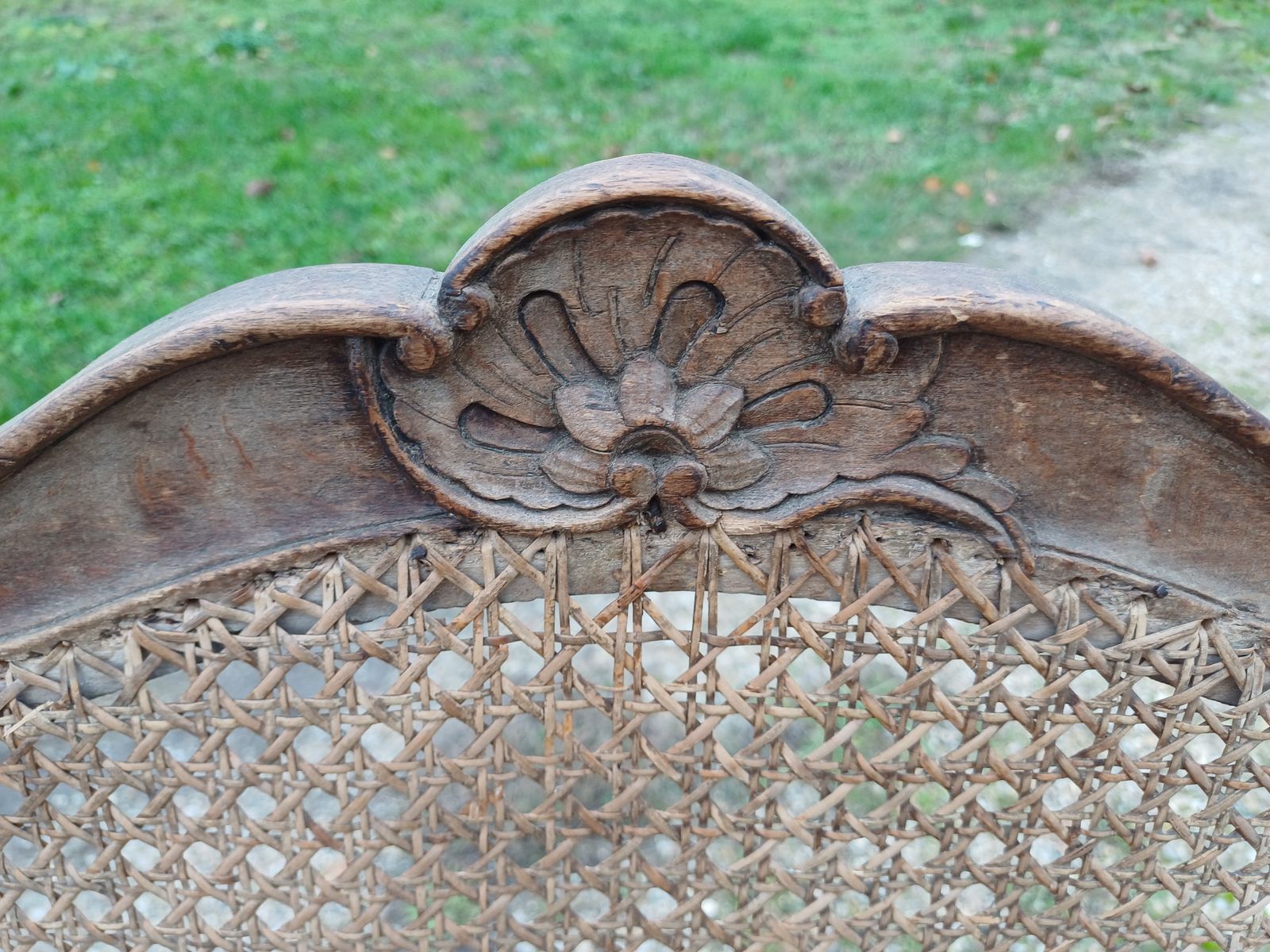 Louis Philippe Armchair Wood And Cannage photo vinterior
