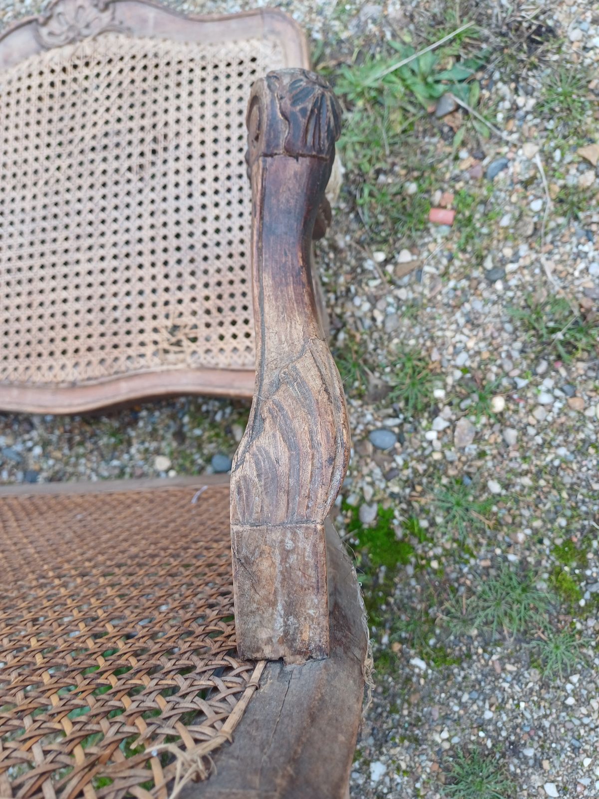 photo for sale Louis Philippe Armchair Wood And Cannage