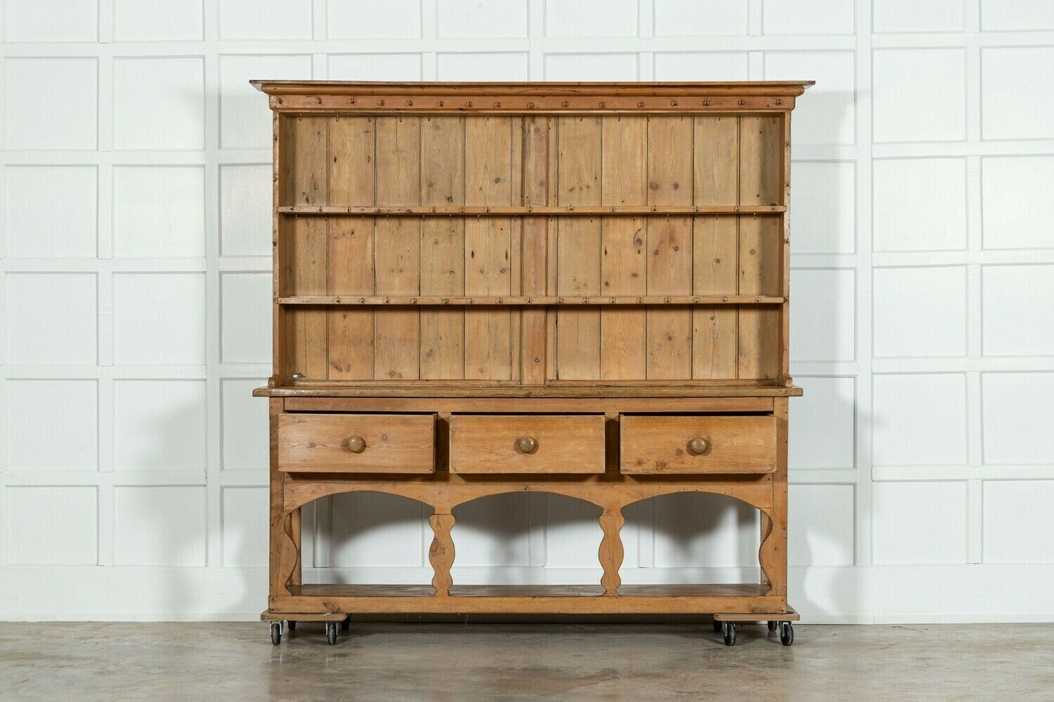 photo for sale Large 19thc Irish Pine Potboard Dresser