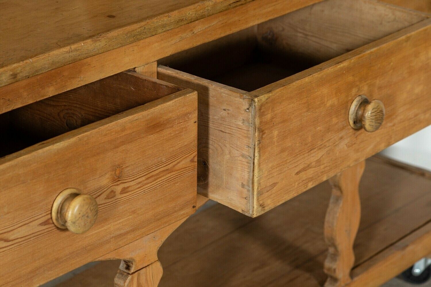 Furniture Large 19thc Irish Pine Potboard Dresser photo