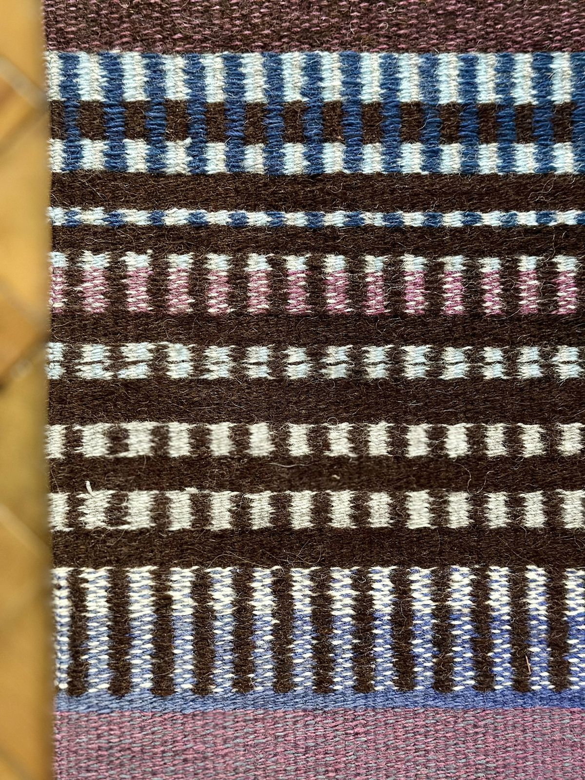 Vintage Scandinavian Finnish Handmade Woollen Wall Hanging Circa 1970's photo vinterior