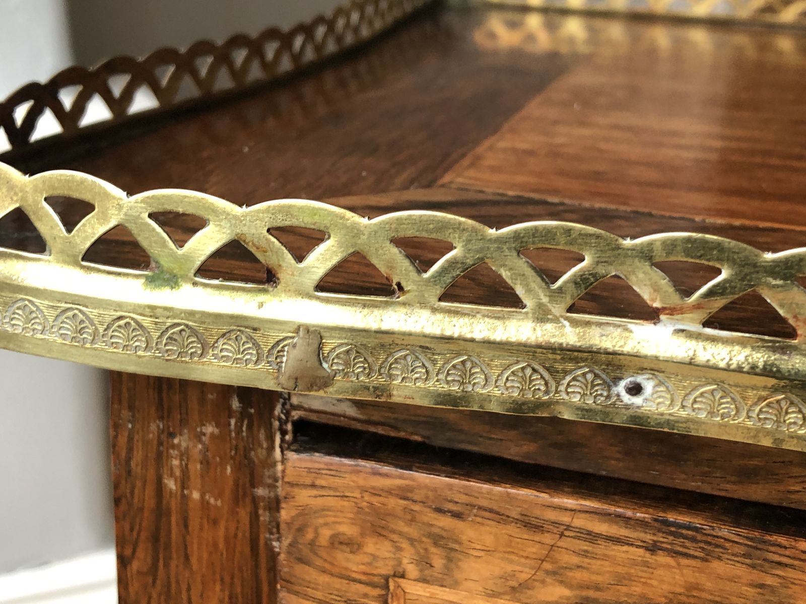 A Mid To Late 1800s Louisxv Style French Marquetry Side Table. photo 490.0