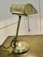 Superb Art Deco Articulated Bankers Brass Desk Lamp, photo furniture