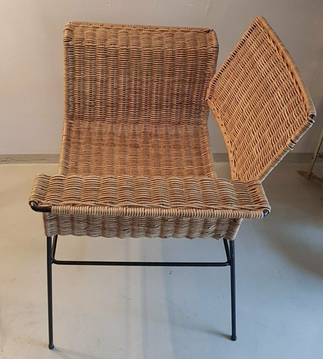 Mid Century German Wicker Armchair By Herta Maria Witzemann For Erwin Behr, 1960s photo Furniture